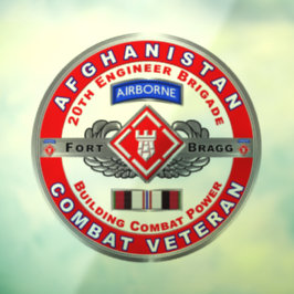 20. Ingenieur Brigade Afghanistan Veteran Fensteraufkleber