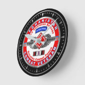 20. Ingenieur Brigade Afghanistan Veteran Runde Wanduhr (Winkel)