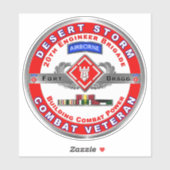 20. Ingenieur Brigade Desert Storm Veteran Aufkleber (Blatt)
