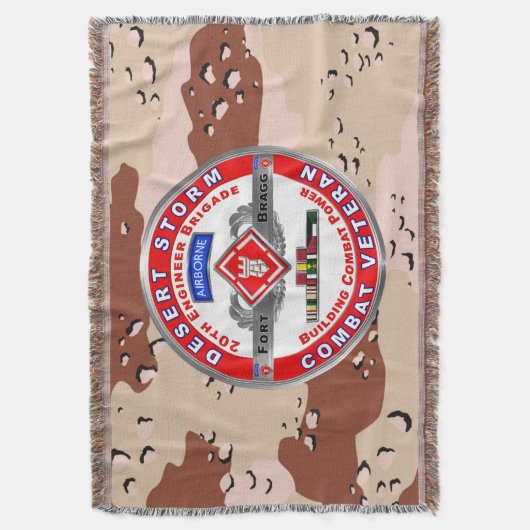 20. Ingenieur Brigade Desert Storm Veteran Decke (Vorderseite Vertikal)