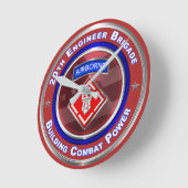 20. Ingenieur-Brigade-Im Flugzeug Keepake Runde Wanduhr (Winkel)