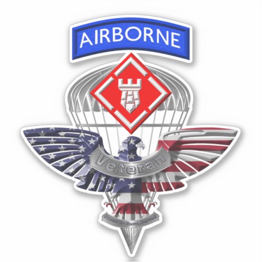 20. Ingenieur Brigade Veteran Aufkleber (Vorderseite)