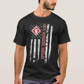 20. Ingenieur Brigade Veteran USA Flag Veterans Da T-Shirt (Vorderseite)