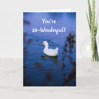 "20 IST WUNDERBAR" BIRTHDAY CARD KARTE