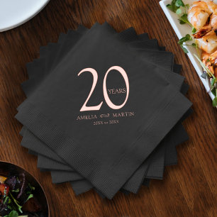 20 Jahre 20. Hochzeitstag Servietten Mit Folie