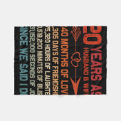 20 Jahre als Ehemann & Amp; Ehefrau 20 Jahre Gi Fleecedecke (Vorderseite (Horizontal))