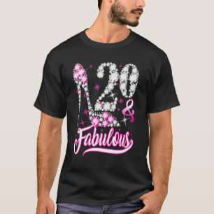 20 Jahre alt 20 & fabelhaft 20. Geburtstag Pink Di T-Shirt