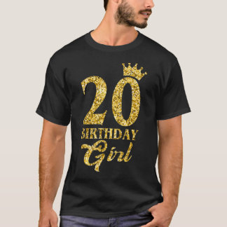 20 Jahre alt 20. Geburtstag Mädchen Königin Frauen T-Shirt