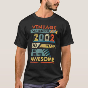 20 Jahre alt 20. Geburtstag Vintage September 200 T-Shirt