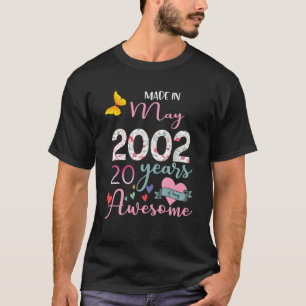 20 Jahre alt im Mai 2002 Blumengestalt 20. Geburts T-Shirt