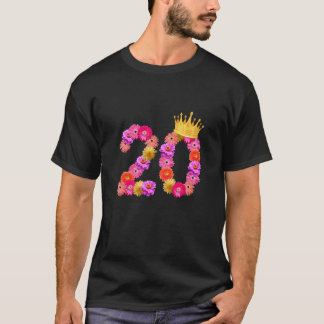 20 Jahre alte Geburtstagsfeier Blume krönen ihre 2 T-Shirt