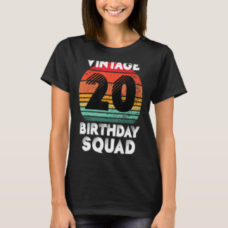 20 Jahre alte Geburtstagsparty Vintag 20. Geburtst T-Shirt