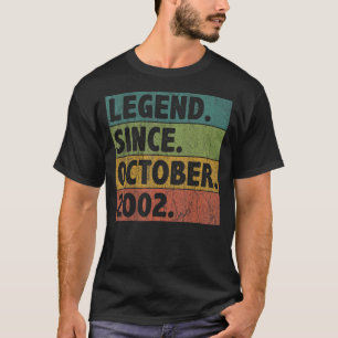 20 Jahre alte Legende Seit Oktober 2002 20. Geburt T-Shirt