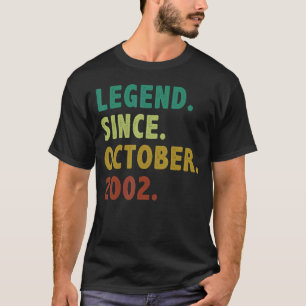 20 Jahre alte Legende Seit Oktober 2002 20. Geburt T-Shirt