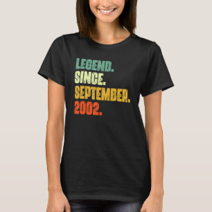 20 Jahre alte Legende seit September 2002 20. Bir T-Shirt