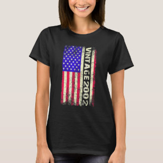 20 Jahre alte Vintage 2002 Amerikanische Flagge 20 T-Shirt