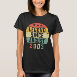 20 Jahre alte Vintage Legende seit August 2003 T-Shirt