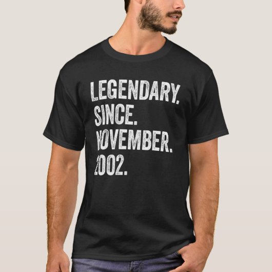 20 Jahre alter Legendär seit November 2002 20. T-Shirt (Vorderseite)