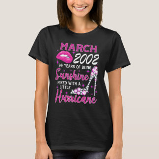 20 Jahre alter März 2002 20 Jahre Sonnenschein 20 T-Shirt