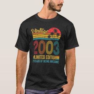 20 Jahre alter Retro Vintag 2003 20. Geburtstag 2 T-Shirt
