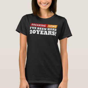 20 Jahre Arbeit Jahrestag 20. Mitarbeiterbewertung T-Shirt