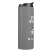 20 Jahre auf dem 20. Arbeitsjahr Thermosbecher (Nach links gedreht)