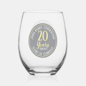 20 Jahre Begehungsgesellschaft Weinglas Ohne Stiel (Vorderseite)