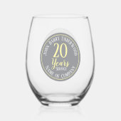 20 Jahre Begehungsgesellschaft Weinglas Ohne Stiel (Rückseite)