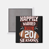 20 Jahre Ehe - 20 Jahre Geschenk Idee T-s Magnet (Vorderseite/Rückseite)
