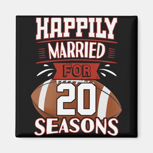 20 Jahre Ehe - 20 Jahre Geschenk Idee T-s Magnet (Vorne)