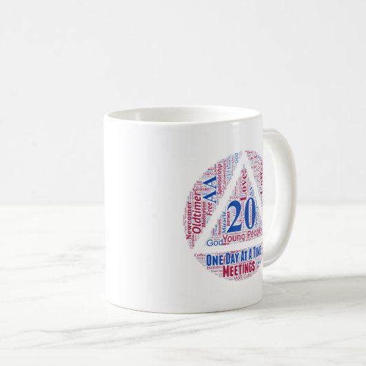 20 Jahre ernüchtern Kaffeetasse (VorderseiteRechts)