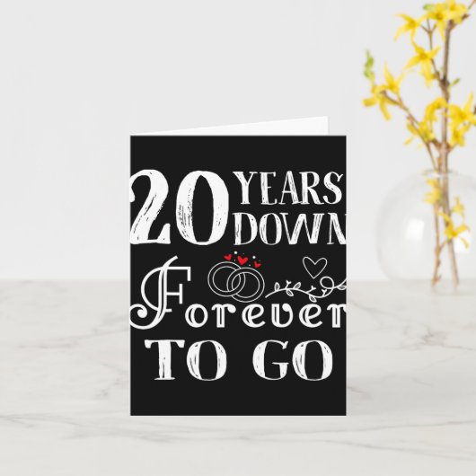 20 Jahre für immer, um ein paar 20. Hochzeit und Karte (Gelbe Blume)