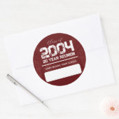 20 Jahre High School Wiedersehen Blank Name Aufkle Runder Aufkleber (Umschlag)