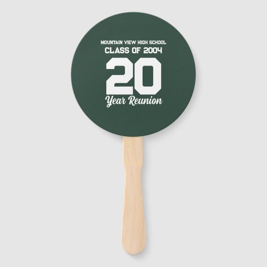 20 Jahre High School Wiedersehen - Weißer Sporty T Fächer (Vorderseite)