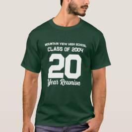 20 Jahre High School Wiedersehen - Weißer Sporty T T-Shirt