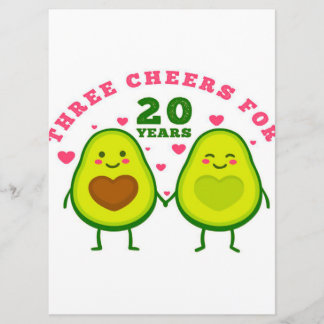 20 Jahre Hochzeitsjubiläum| Geschenkmenü für Ehema Menükarte