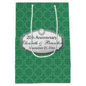 20 Jahre Hochzeitstag Diamond Z07 Mittlere Geschenktüte (Rückseite)
