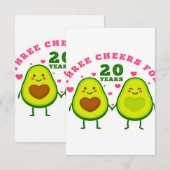 20 Jahre Hochzeitstag| Ehemann Geschenk UAWG ca RSVP Karte (Vorne/Hinten)