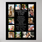 20 Jahre Hochzeitstag Foto Collage bearbeitbar Poster (Vorne)