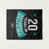 20 Jahre Hochzeitstag | Geschenkartikel Wandteppich (Vorderseite (Horizontal))