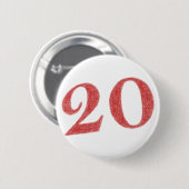 20 Jahre Jahrestag Button (Vorne & Hinten)