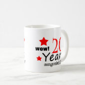 20 Jahre Jahrestag Kaffeetasse (VorderseiteRechts)