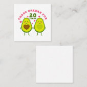 20 Jahre Jubiläum Quadratische Visitenkarte (Vorne/Hinten)