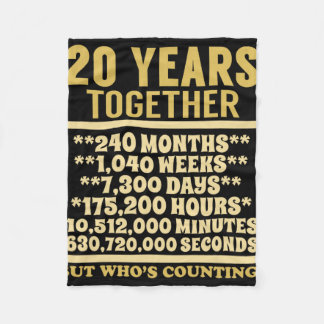 20 Jahre Jubiläum T Shirt 20. Hochzeitspende Coup Fleecedecke