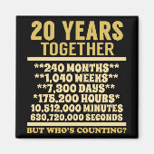 20 Jahre Jubiläum T Shirt 20. Hochzeitspende Coup Magnet (Vorne)