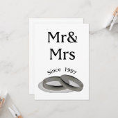 20 Jahre Jubiläumspaare geben Herrn & Frau 1997 ei Karte (Vorderseite/Rückseite Beispiel)