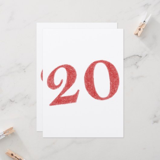 20 Jahre Karte (Vorderseite/Rückseite Beispiel)
