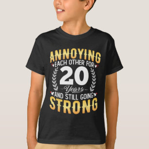 20 Jahre lang miteinander verlocken - 20. Hochzeit T-Shirt