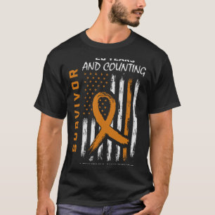 20 Jahre Leukämie Krebsüberlebung Geschenke Orange T-Shirt