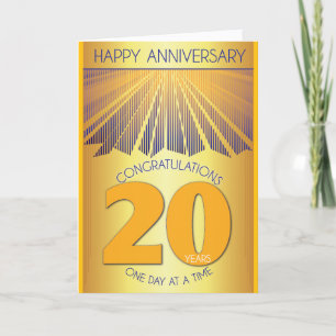 20 Jahre nüchtern - Jubiläum Golden Ray 12-Schri Karte